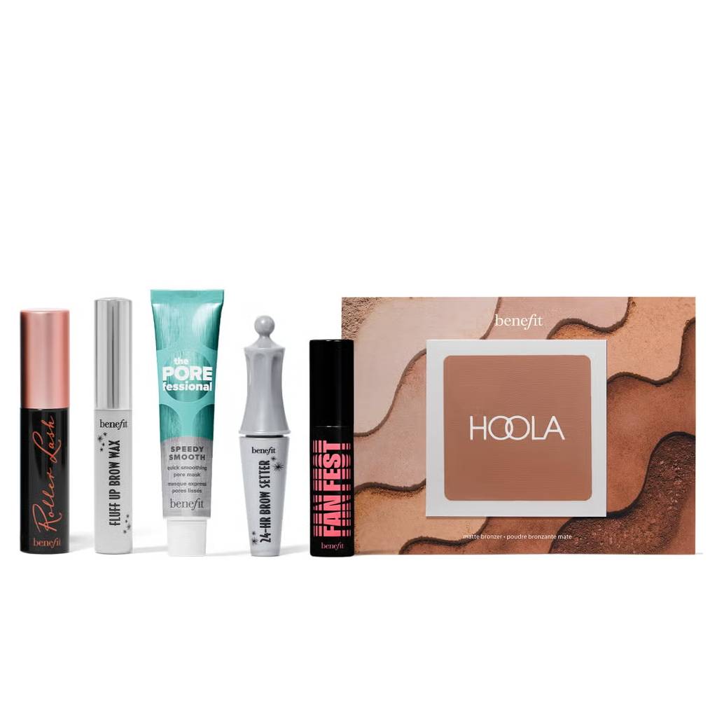 benefit Mascara and Brow Duos with Smoothing Face Mask and Hoola Sample