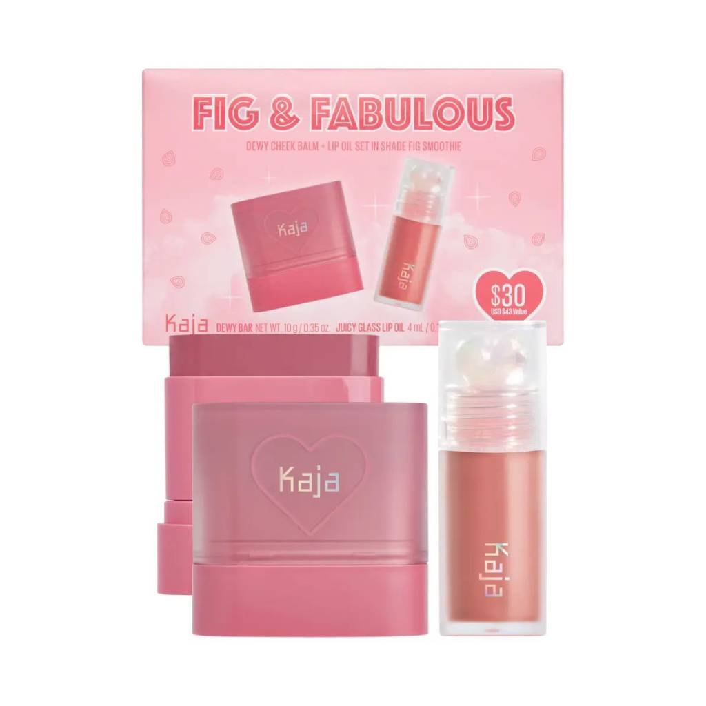 Kaja Fig & Fabulous Dewy Cheek Balm & Lip Oil Set