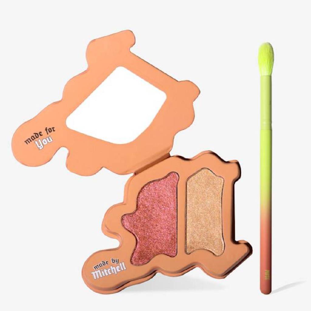 Mitchell Blursh Press'd Duo Highlighter Palette & Brush Soul Searcher