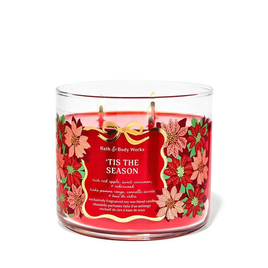 Bath and Body Works Tis The Season Candle 3-Wick