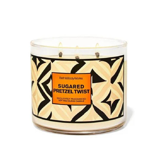 Bath and Body Works Sugared Pretzel Twist Candle 3-Wick
