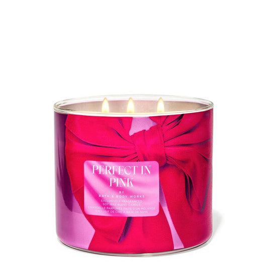 Bath and Body Works Perfect In Pink Candle 3-Wick