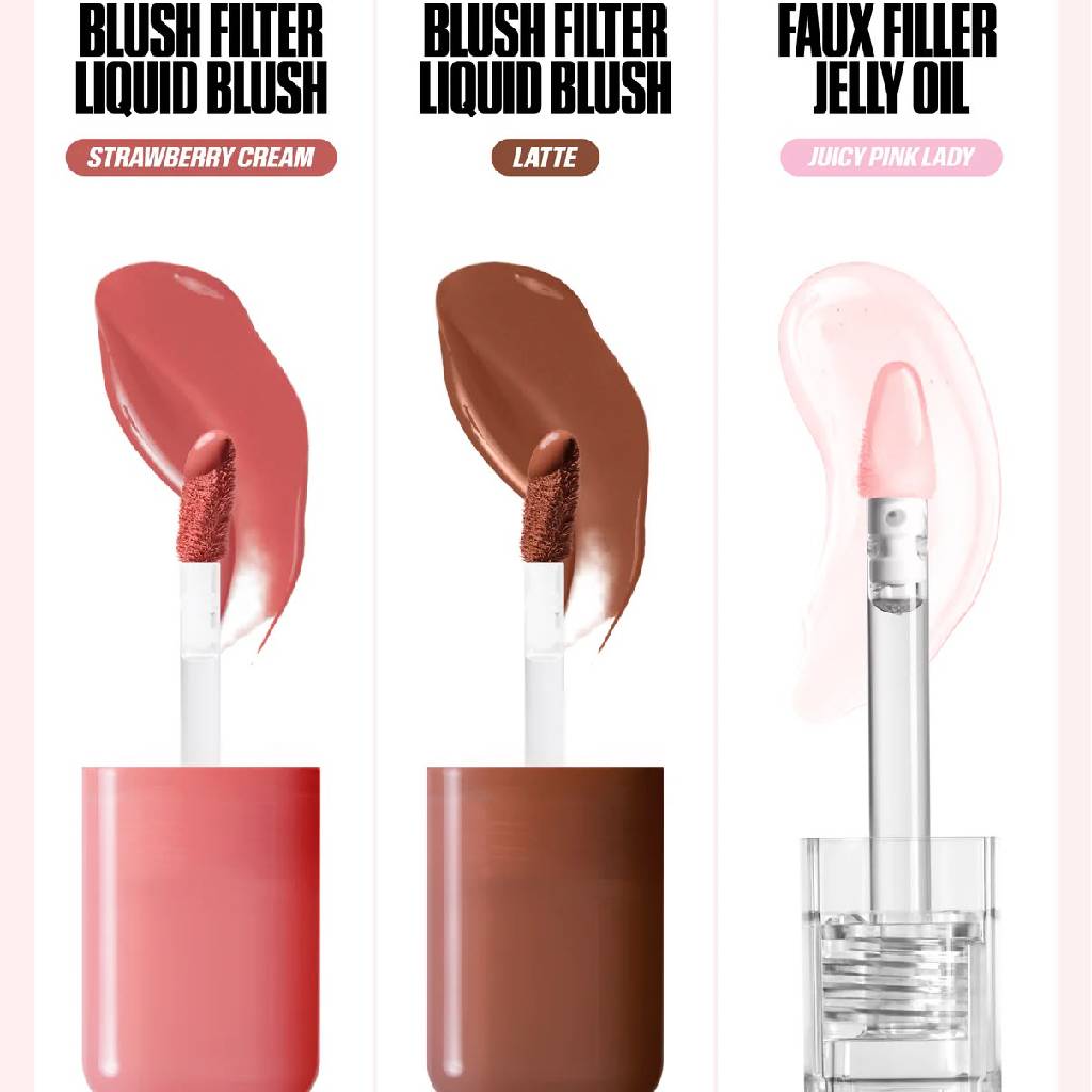 Huda Beauty Habibti Lip&Cheek Set  (Bag + 3 PC Full Size)